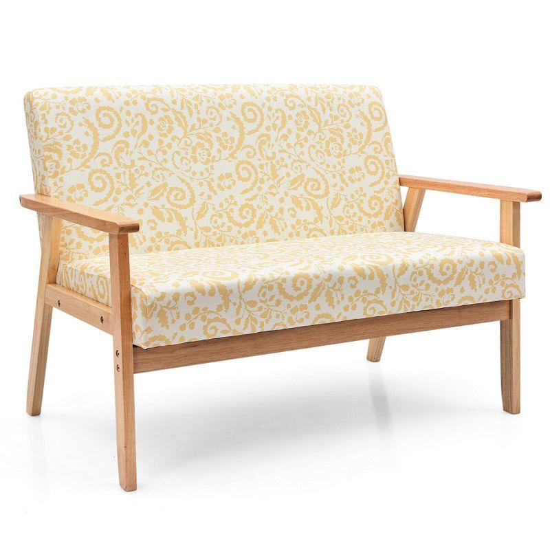 George Oliver Modern Fabric Loveseat Sofa Couch Upholstered 2-Seat Armchair