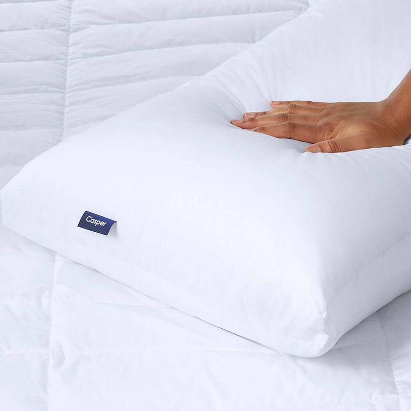 Dual-Comfort Standard Polyester Pillow with Breathable Percale Weave