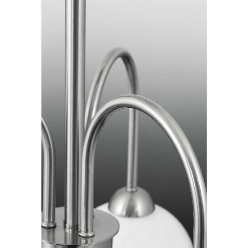 Progress Lighting Carisa 4-Light Bath Wall Light, Vintage Gold, White Glass Globes