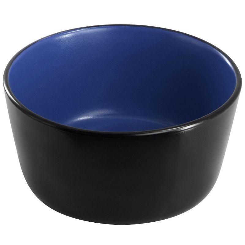 Blue and Black Ceramic 16-Piece Dinnerware Set