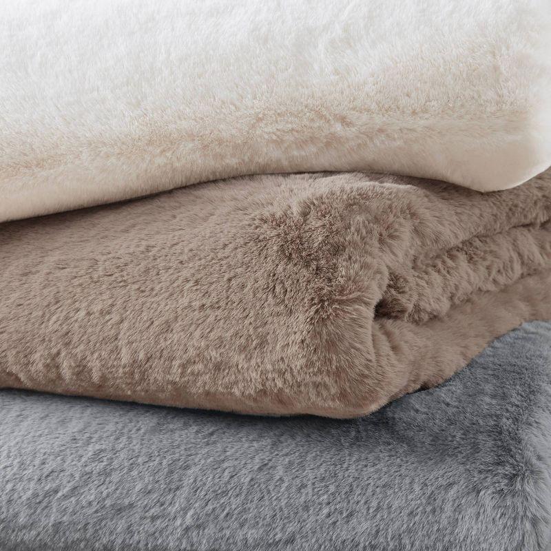 Bristol Solid Premium Faux Fur Throw