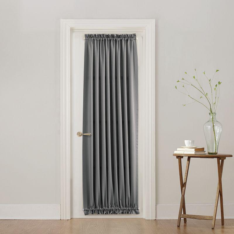 Gray Room Darkening Rod Pocket Door Curtain Panel 54" x 72"