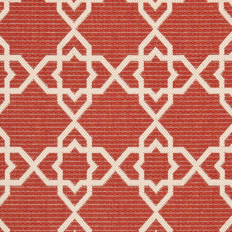 Courtyard CY6032 UV & Stain Resistant Non-Shedding Power Loomed Indoor/Outdoor Accent Rug - Red/Beige - 2'7"x5' - Safavieh