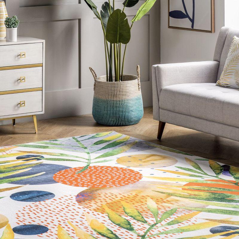 Nuloom Amelia Machine Washable Tropical Indoor Area Rug