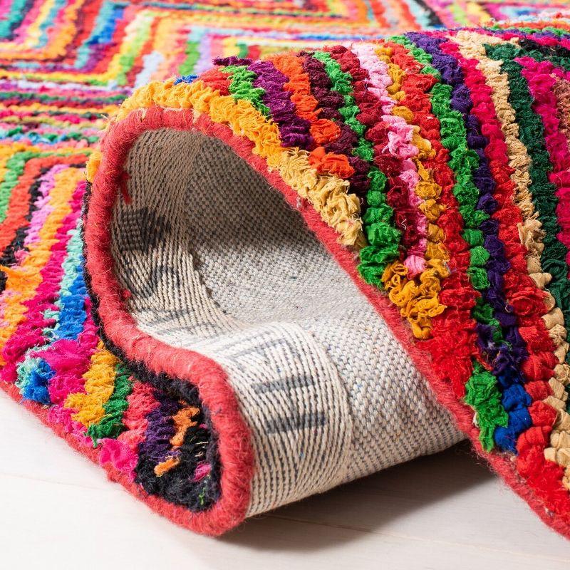 Nantucket NAN141 Hand Tufted Indoor Area Rug - Pink/Multi - 4'x4' - Safavieh.