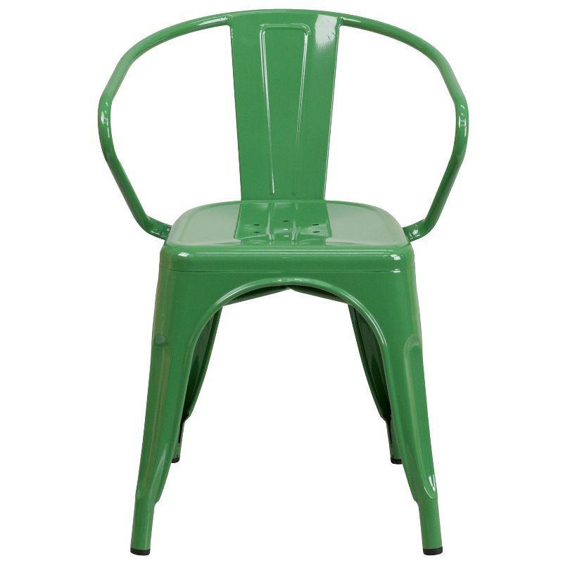 Flash Furniture Hucheson Metal Indoor-Outdoor Chair with Arms