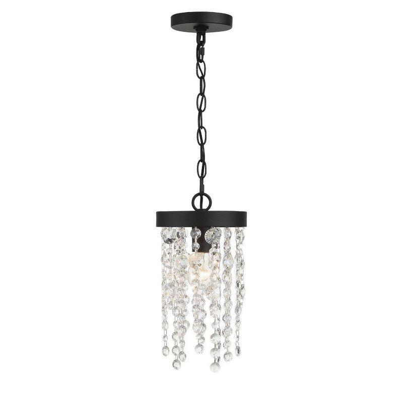 Crystorama Lighting Winham 1 - Light Pendant in  Black Forged