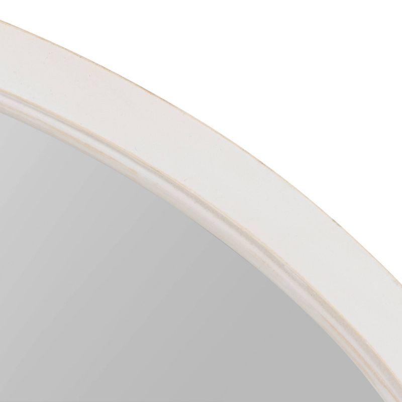24" x 36" Hogan Oval Decorative Framed Wall Mirror White - Kate & Laurel All Things Decor: Modern Style, No Assembly Required