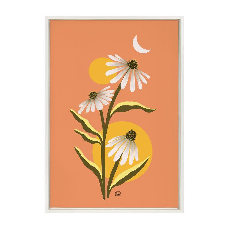 Harmony Floral Print on Canvas with White Frame, 23x33