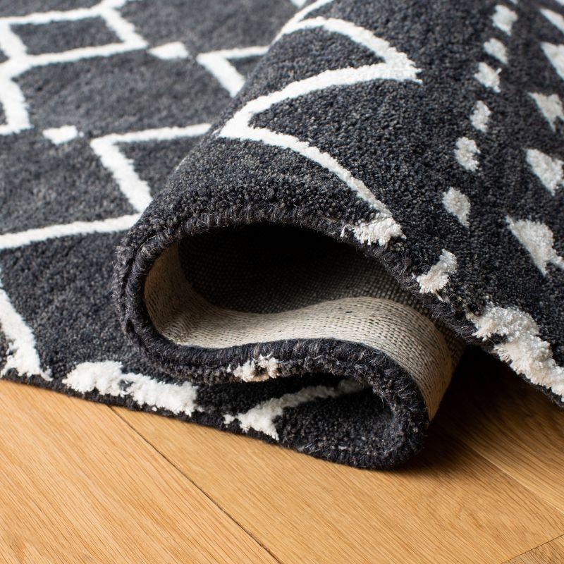 Himalaya HIM903 Handmade Area Rug - 8'x10' - Dark Grey/Ivory - Safavieh