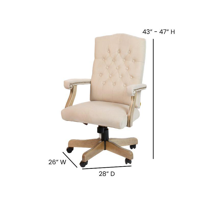 Flash Furniture Martha Washington Executive Swivel Office Chair with Arms