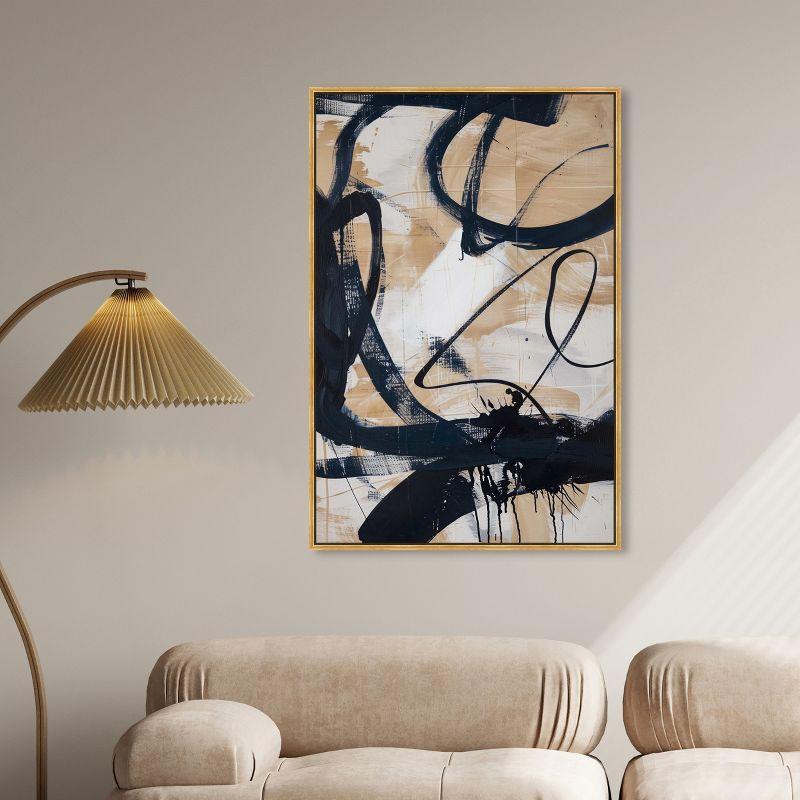 Art Remedy Flowing Abstract Shapes Wall Art, 30" x 45", Gold Frame
