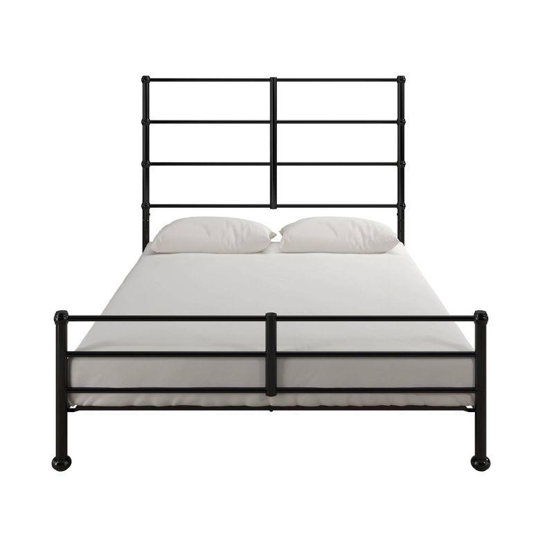 Mr. Kate Mackenzie Metal Platform Bed Frame with 3 Adjustable Mattress Heights Black