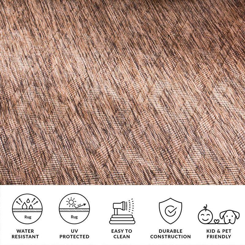 Courtyard CY8522 UV & Stain Resistant Non-Shedding Power Loomed Indoor/Outdoor Area Rug - Brown/Brown - 6'7"x9'6" - Safavieh