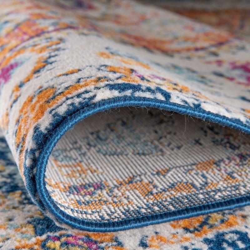 World Rug Gallery Distressed Vintage Bohemian Area Rug - Multicolored 2'7"x10'