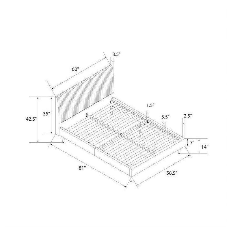 Daphne Upholstered Platform Bed