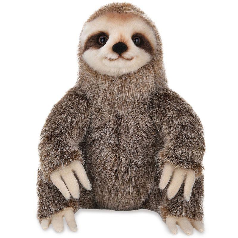 Simon Brown Plush Three-Toed Sloth Stuffed Animal, 10 Inches