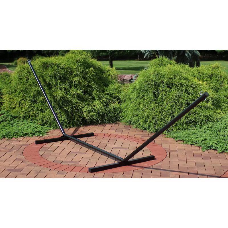 Sunnydaze Large 2-Person Hammock Stand with Heavy-Duty Steel Beam Construction - 400-lb Weight Capacity/15' Stand - Black