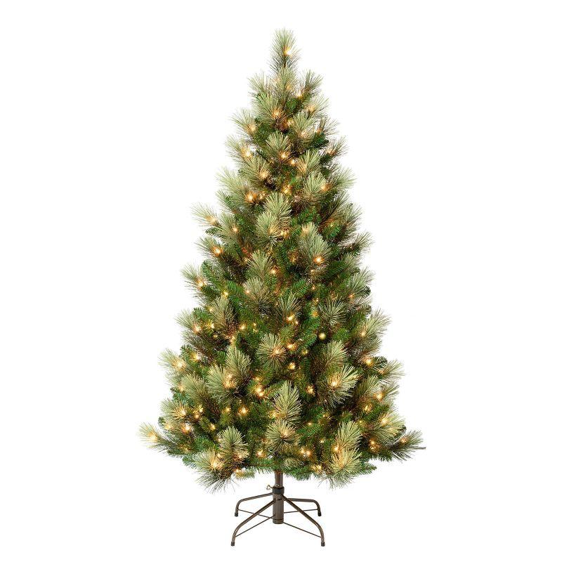 6' Green Pre-Lit Charleston Pine Artificial Christmas Tree with Clear Lights