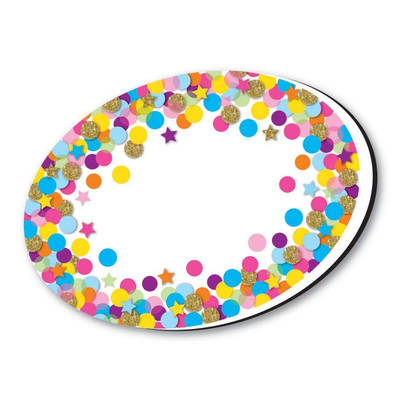 Ashley Productions® Magnetic Whiteboard Eraser, Oval Confetti, Pack of 6