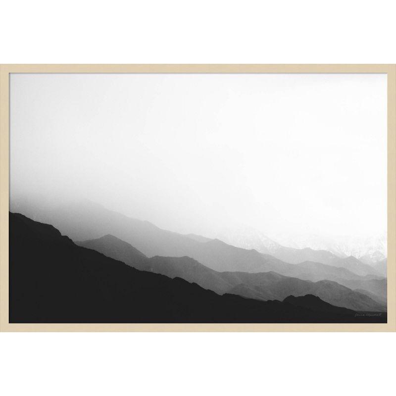 41"x28" Virgin Mountains II by Laura Marshall Wood Framed Wall Art Print Brown - Amanti Art: Modern Acrylic Photography, Hardwood Frame