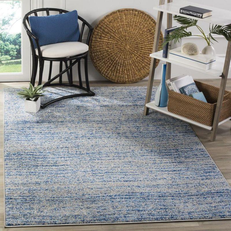 Adirondack ADR117 Machine Made Indoor Accent Rug - Blue/Silver - 3'x5' - Safavieh