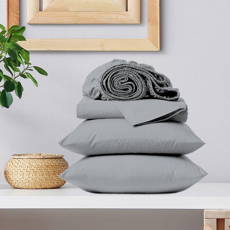 Color Sense 100% Cotton 300TC Ultra-Soft & Silky Wrinkle-Resistant Sheet Set