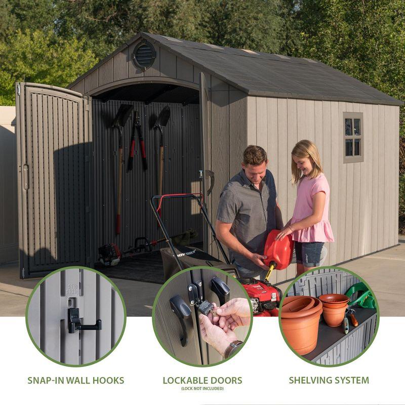 8 Ft. x 12.5 Ft. High-Density Polyethylene (Plastic) Steel Reinforced Outdoor Storage Shed