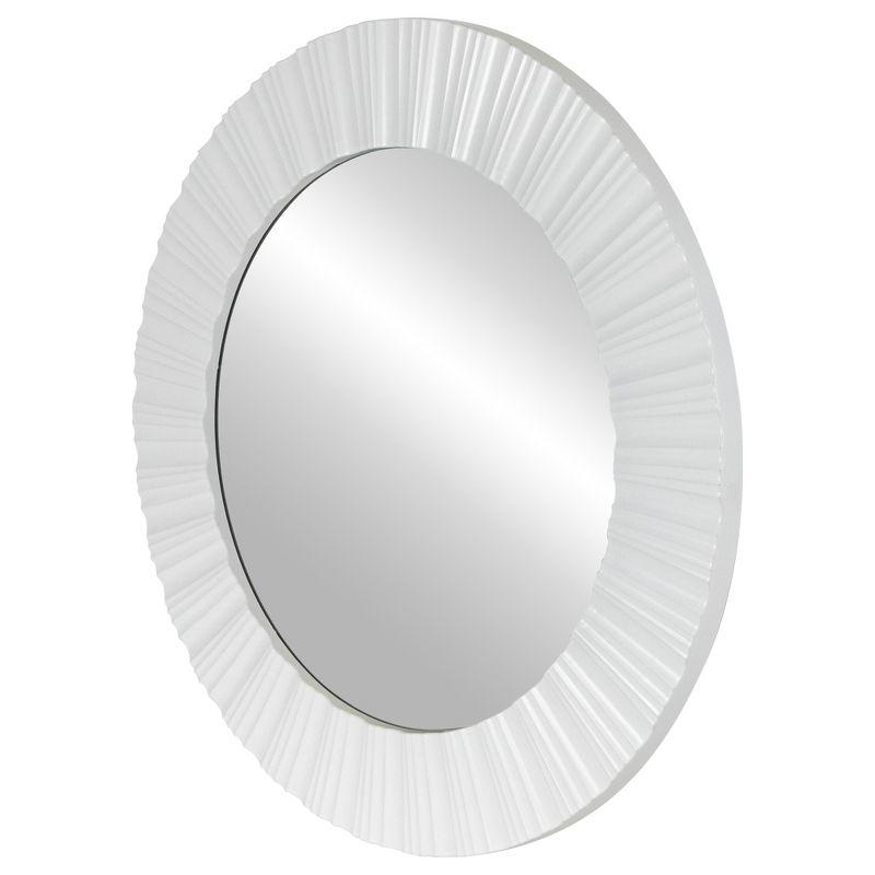 Elegant 20" Contemporary Fluted Round Mirror Wall Decor