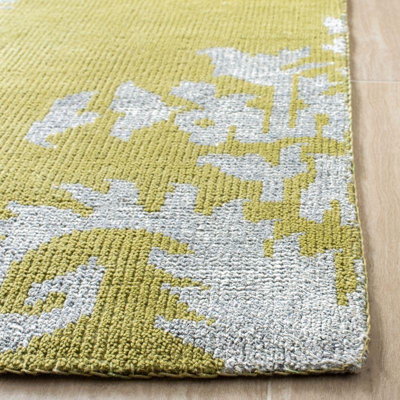 Stone Wash STW235 Hand Knotted Indoor Area Rug - Chartreuse - 5'x8' - Safavieh