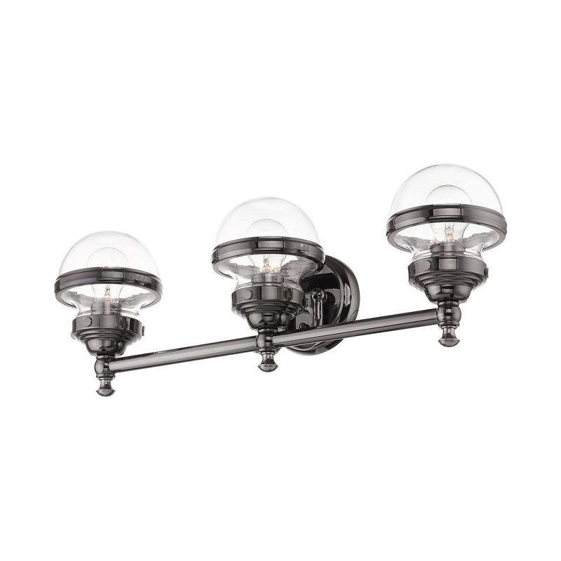 Livex Lighting Oldwick 3 - Light Vanity in  Polished Black Chrome