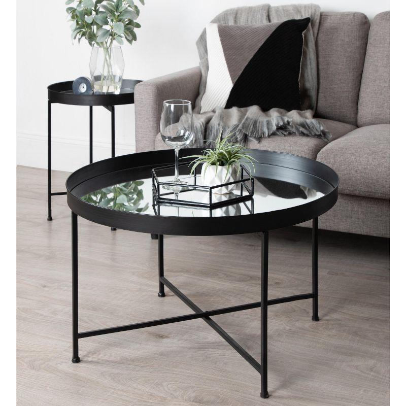 Kate and Laurel Celia Round Metal Coffee Table