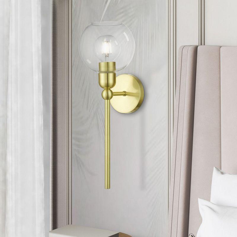 Livex Lighting Downtown 1 - Light Sconce in  Satin Brass