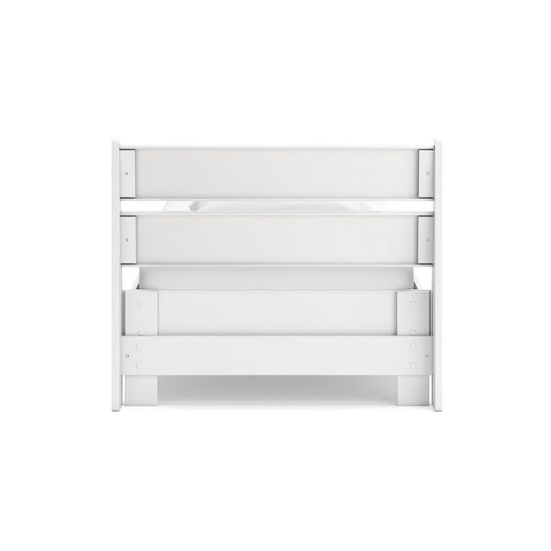Signature Design by Ashley Socalle Twin Panel Headboard in Matte White Finish