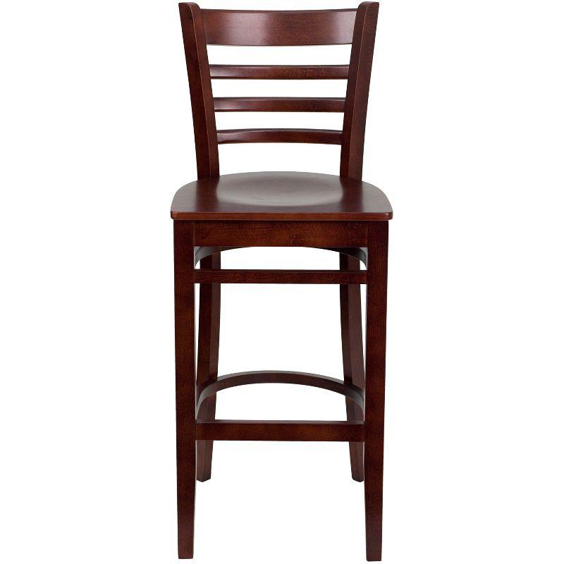 Flash Furniture Ladder Back Wooden Restaurant Barstool