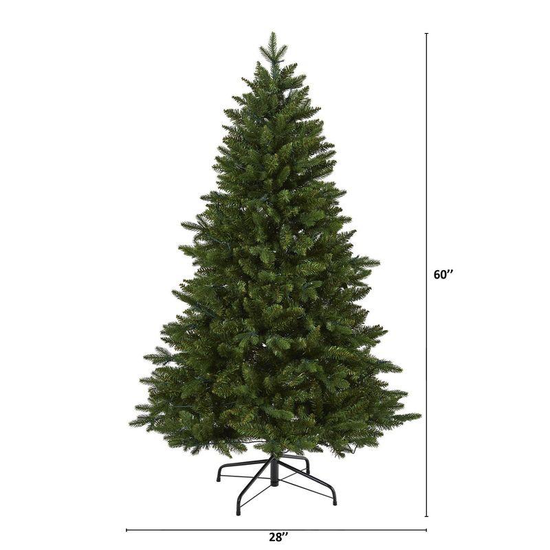 Nearly Natural 5-ft New Hampshire Fir Artificial Christmas Tree with 150 LED Lights