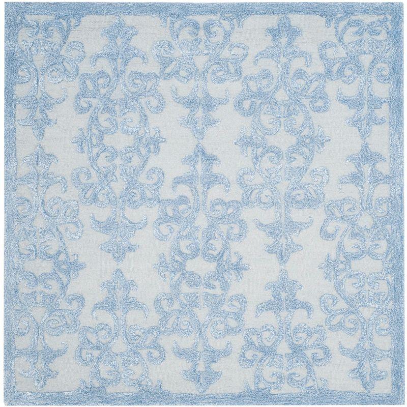 Bella BEL127 Hand Tufted Area Rug - Blue - 5'x5' - Safavieh.
