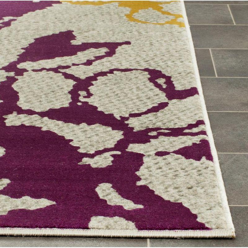 Porcello PRL7729 Machine Made Indoor Area Rug - Light Grey/Purple - 4'1"x6' - Safavieh
