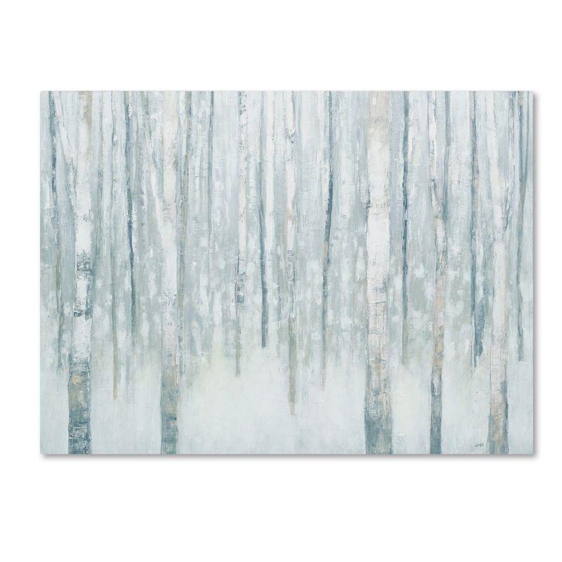 Birches in Winter Blue Gray Canvas Landscape Art