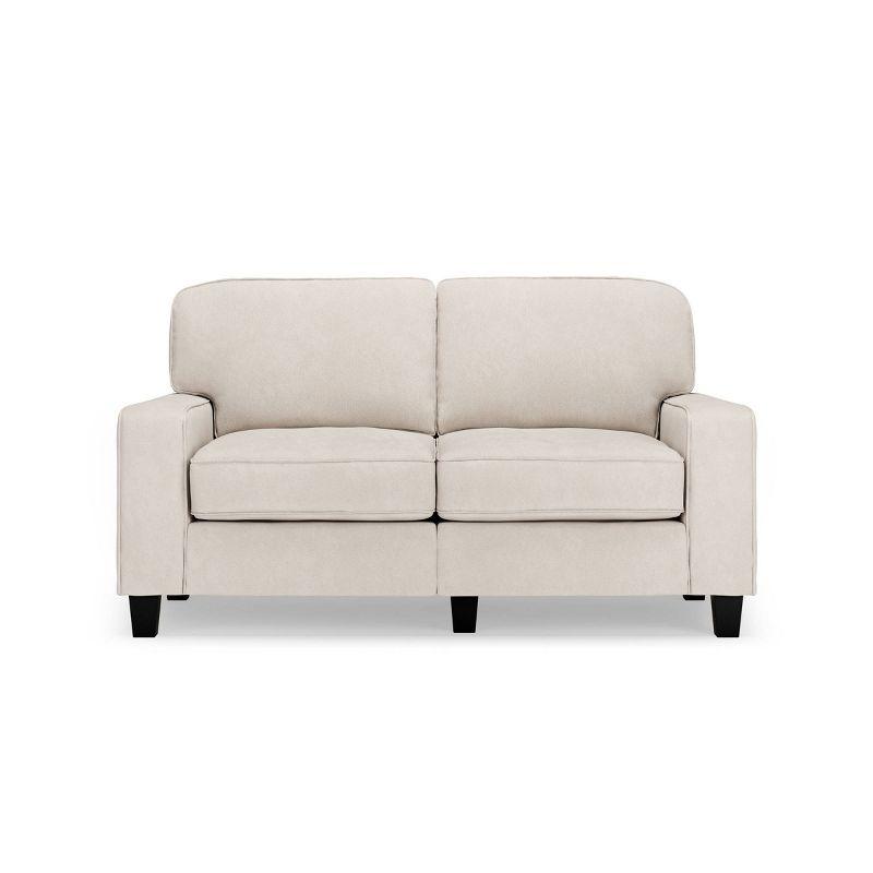 Serta Palisades 61" Track Arm Sofa, Easy Care Fabric, Soft Pillow Back, Pocket Coil Seat Cushions