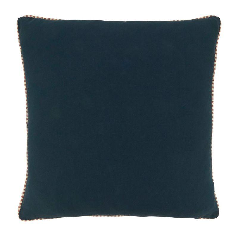 Navy Blue Cotton Anchor and Rope Euro Pillow Cover