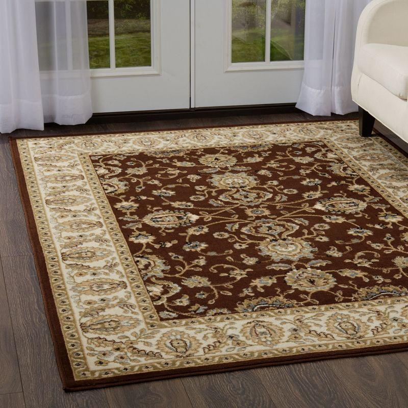 Lizette Oriental Brown/Beige Area Rug