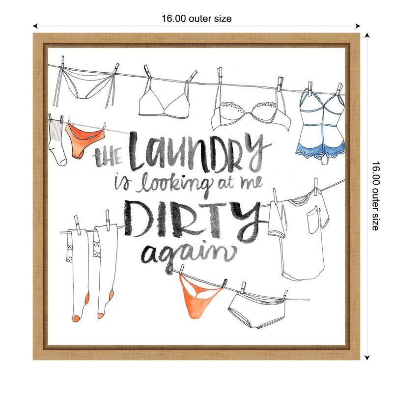 Amanti Art Out to Dry II Laundry by Jennifer Paxton Parker Canvas Wall Art Print Framed 16 x 16-in.