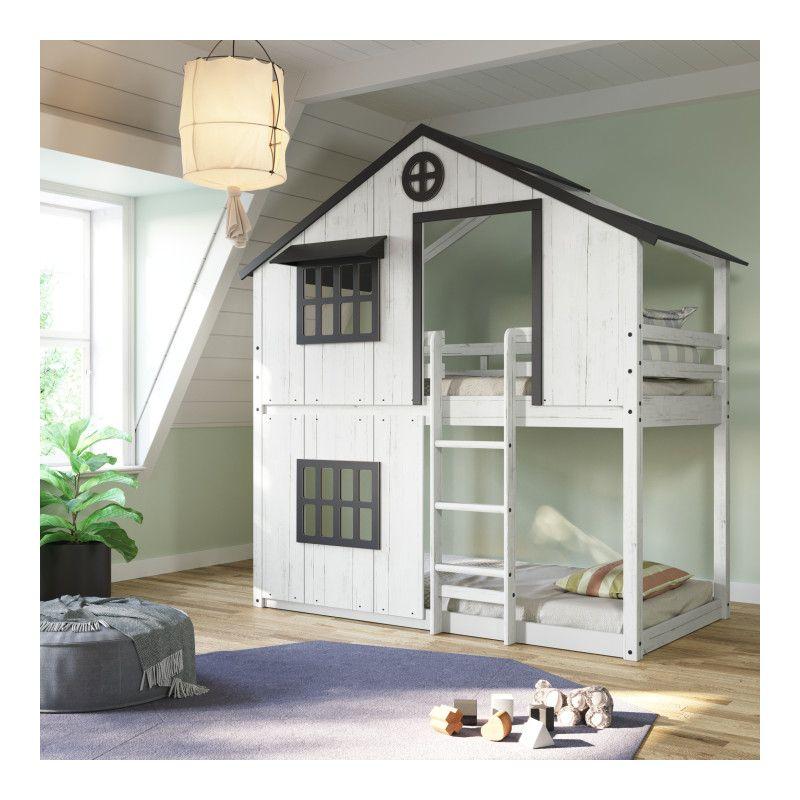Child Craft Play House Twin Over Twin Standard Bunk Bed