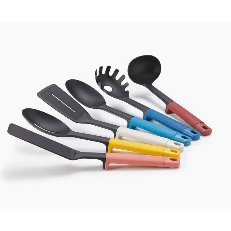 Joseph Joseph Elevate 6pc Stainless Steel Carousel Utensil Set: Silicone & Nylon Kitchen Utensils, Dishwasher-Safe