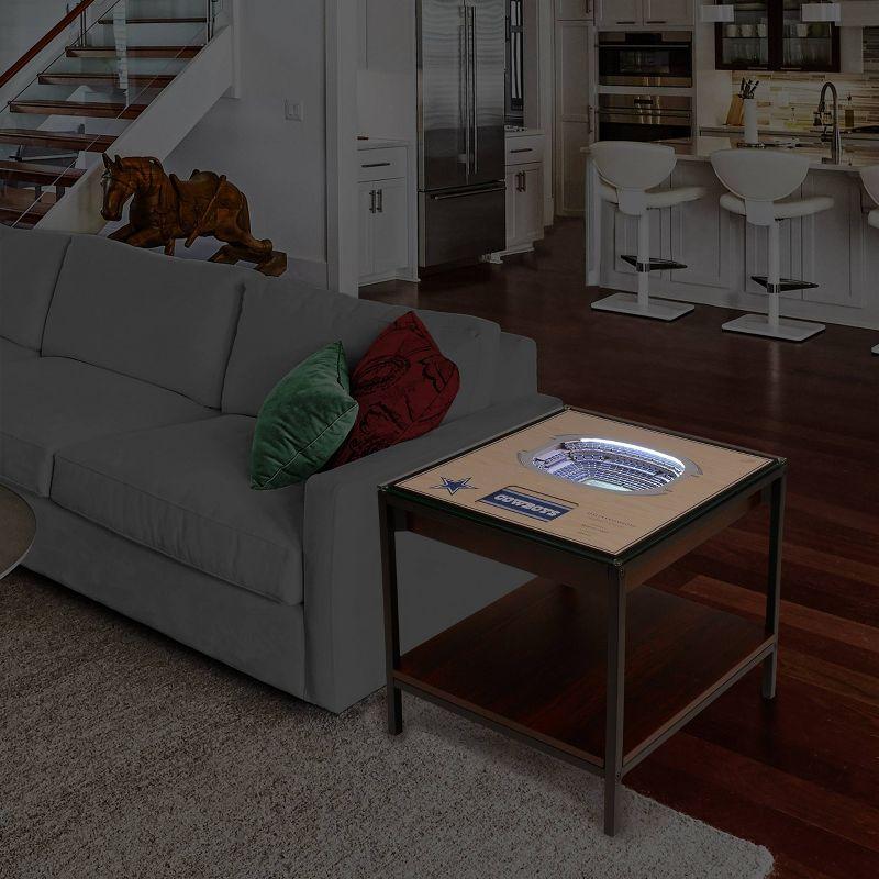 NFL Dallas Cowboys 25-Layer StadiumViews Lighted End Table