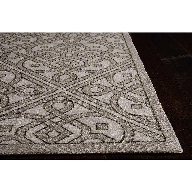 Waverly Sun & Shade "Lace It Up" Stone Indoor/Outdoor Area Rug by Nourison SND31 7'9" x 10'10"