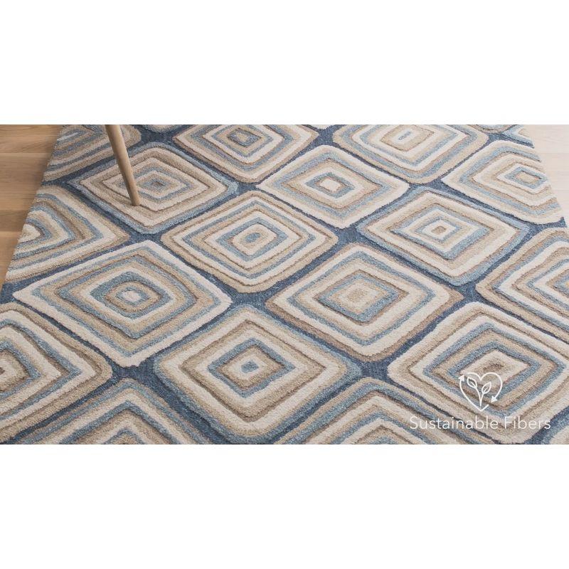 Aspen APN350 Hand Tufted Indoor Area Rug - Blue/Beige - 8'x10' - Safavieh