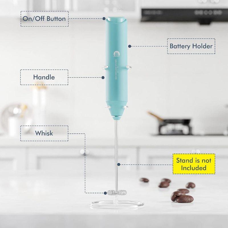 New England Stories Powerful Handheld Milk Frother & Foam Maker – Mini Whisk Drink Mixer For Coffee, Cappuccino, Latte, Matcha, Hot Chocolate (no Stand, Galaxy)
