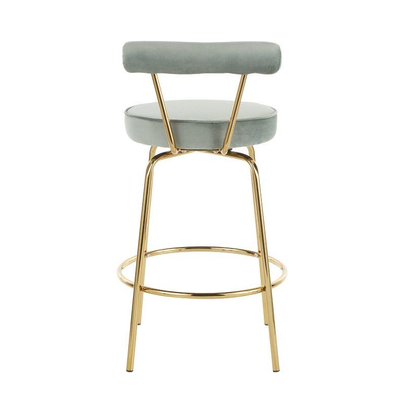 Set of 2 Rhonda Glam Counter Height Barstools - LumiSource